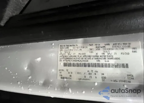 2017 Ford Transit-250 from USA, damaged, VIN 1FTYR2CM5HKA21834